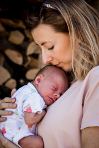 Mum and her new baby by Sophie Ransome Lifestyle Photographer