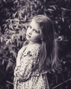 A portrait of a young girl taken by Sophie Ransome Lifestyle Photographer